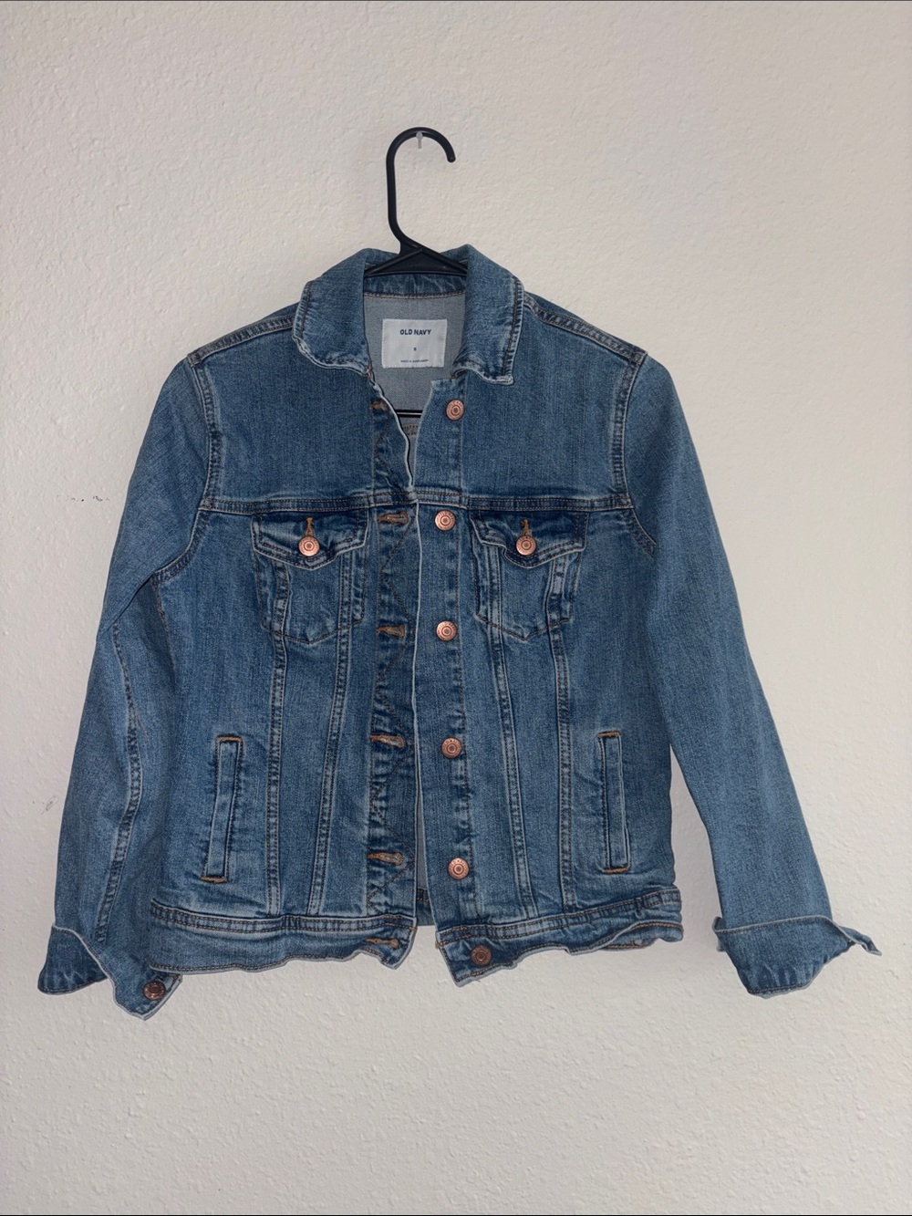 Old Navy Light Blue Denim Jacket with Contrast Stitching